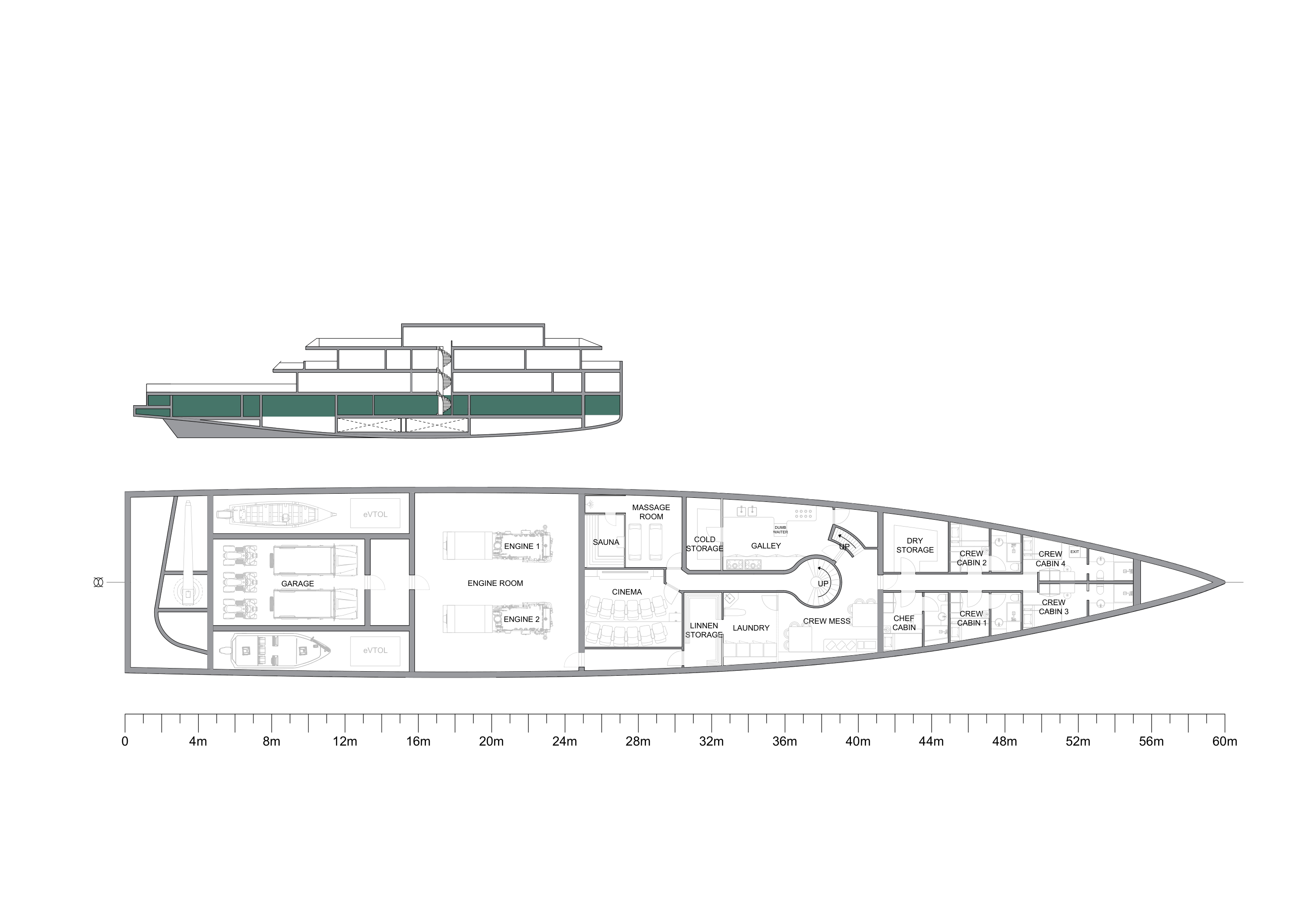 Pirarucu lower deck general arrangement