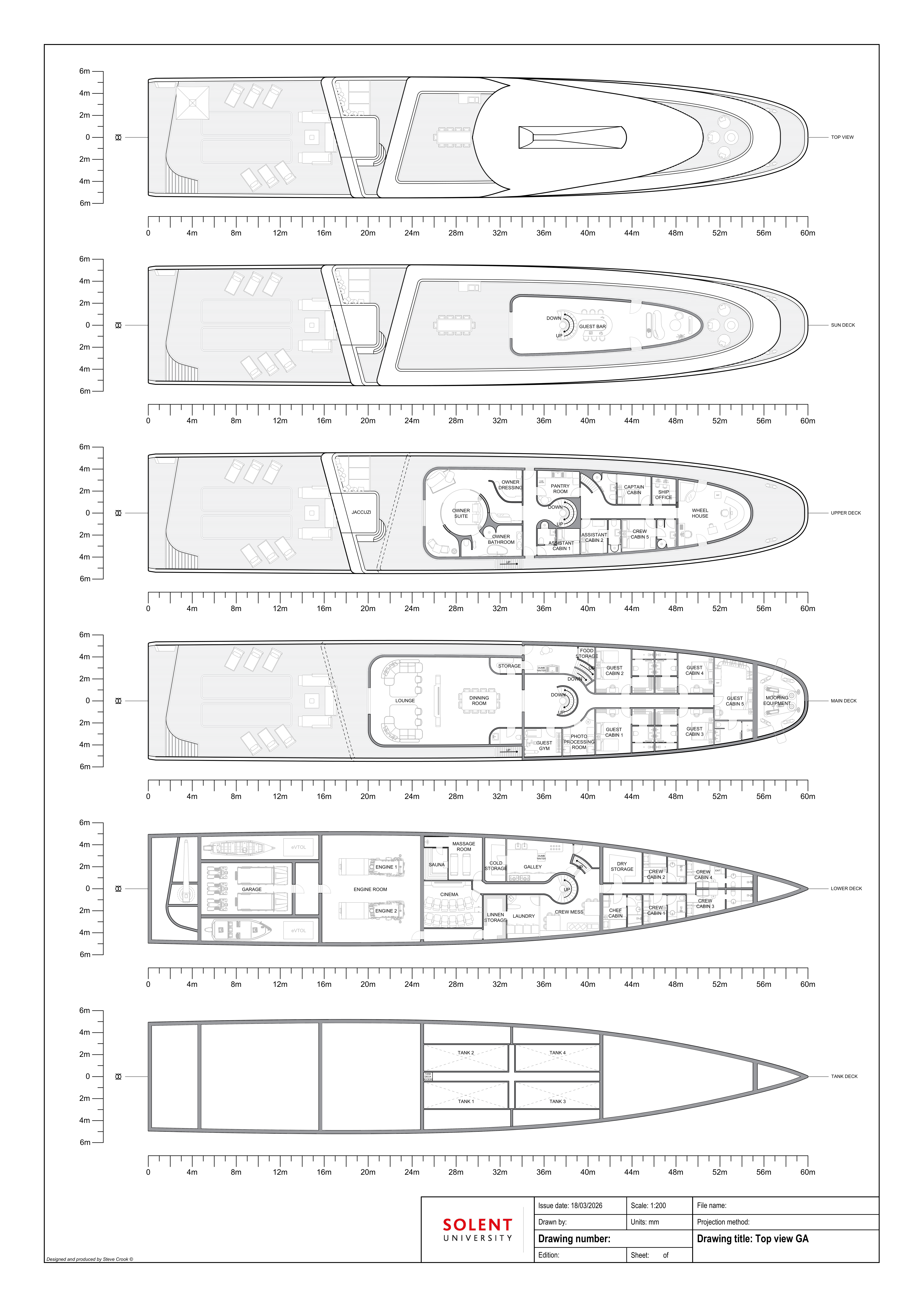 Pirarucu general arrangement — all decks