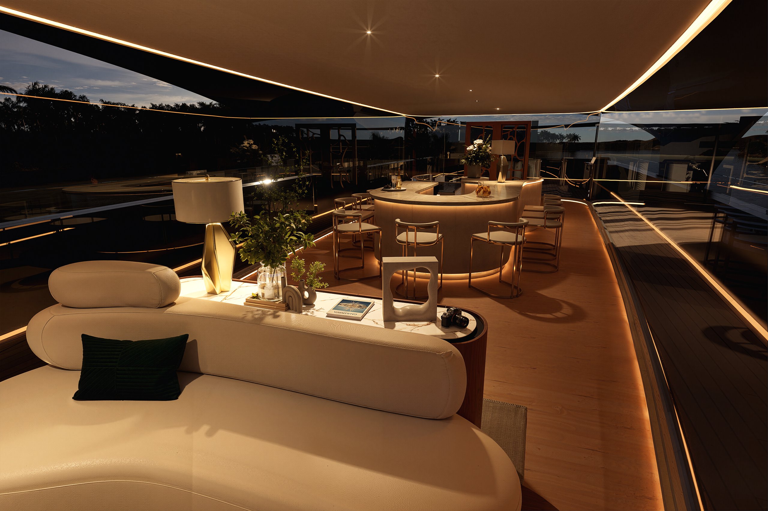 Pirarucu lounge at night